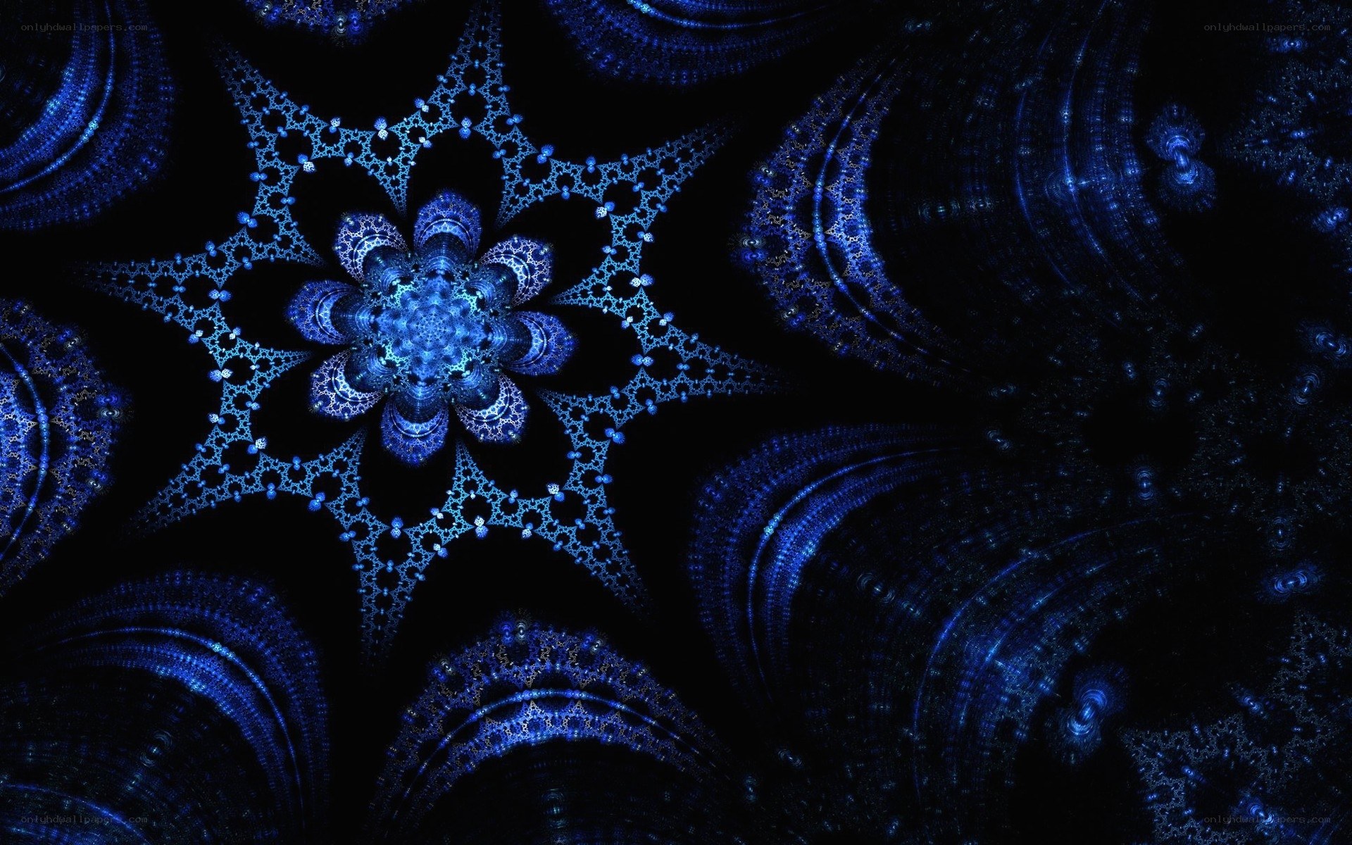 blue fractal star pattern