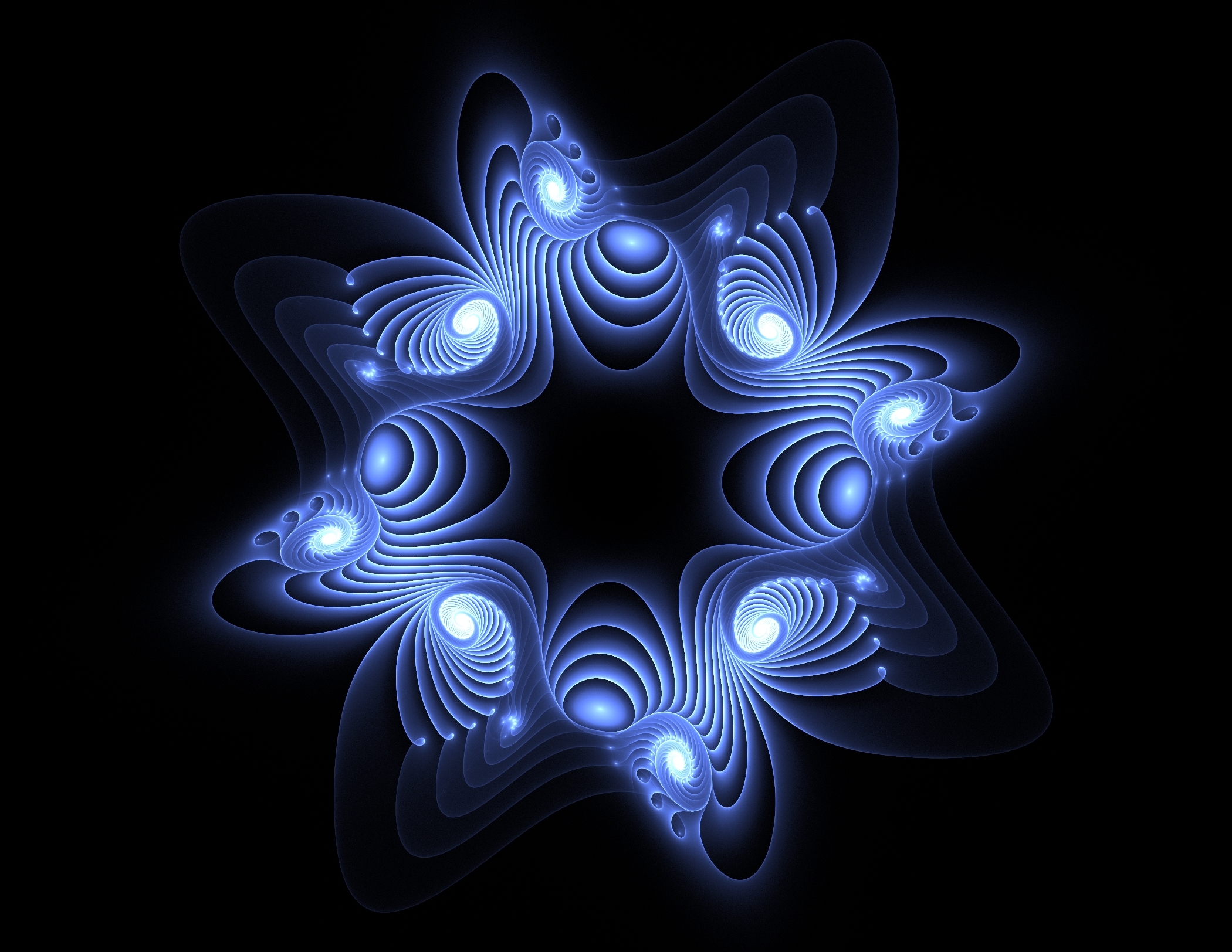 blue fractal star pattern