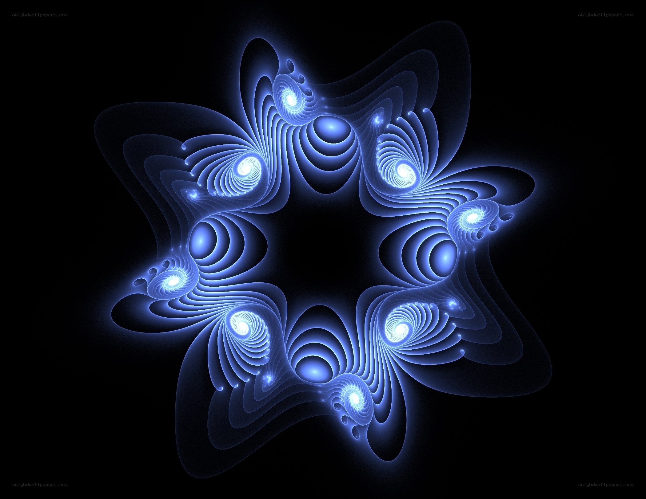 blue fractal star pattern
