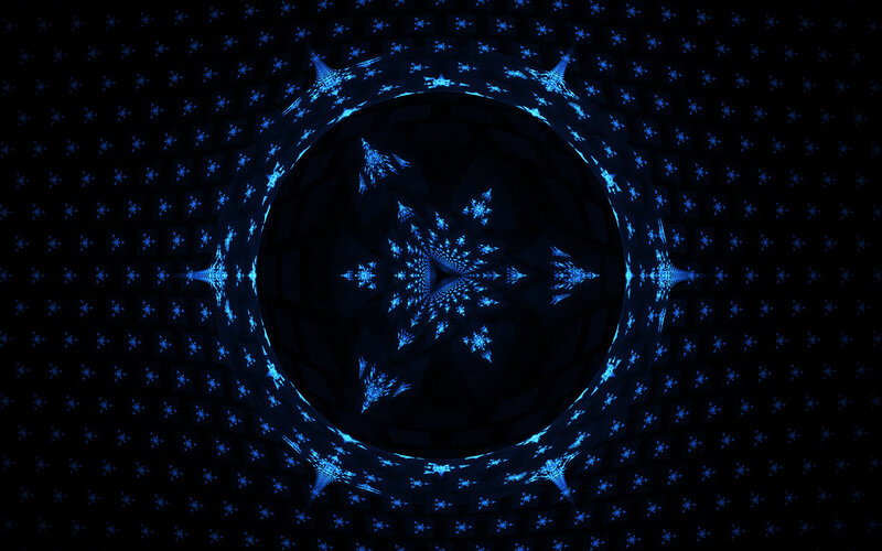 blue fractal star pattern