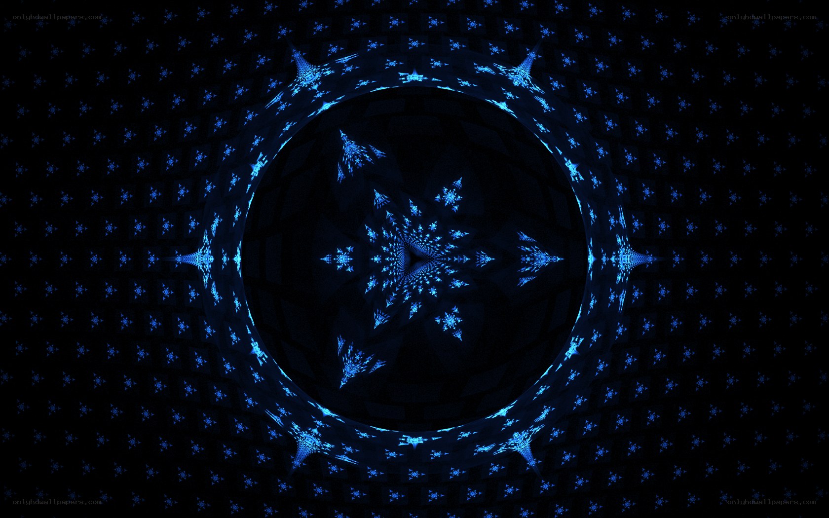 blue fractal star pattern