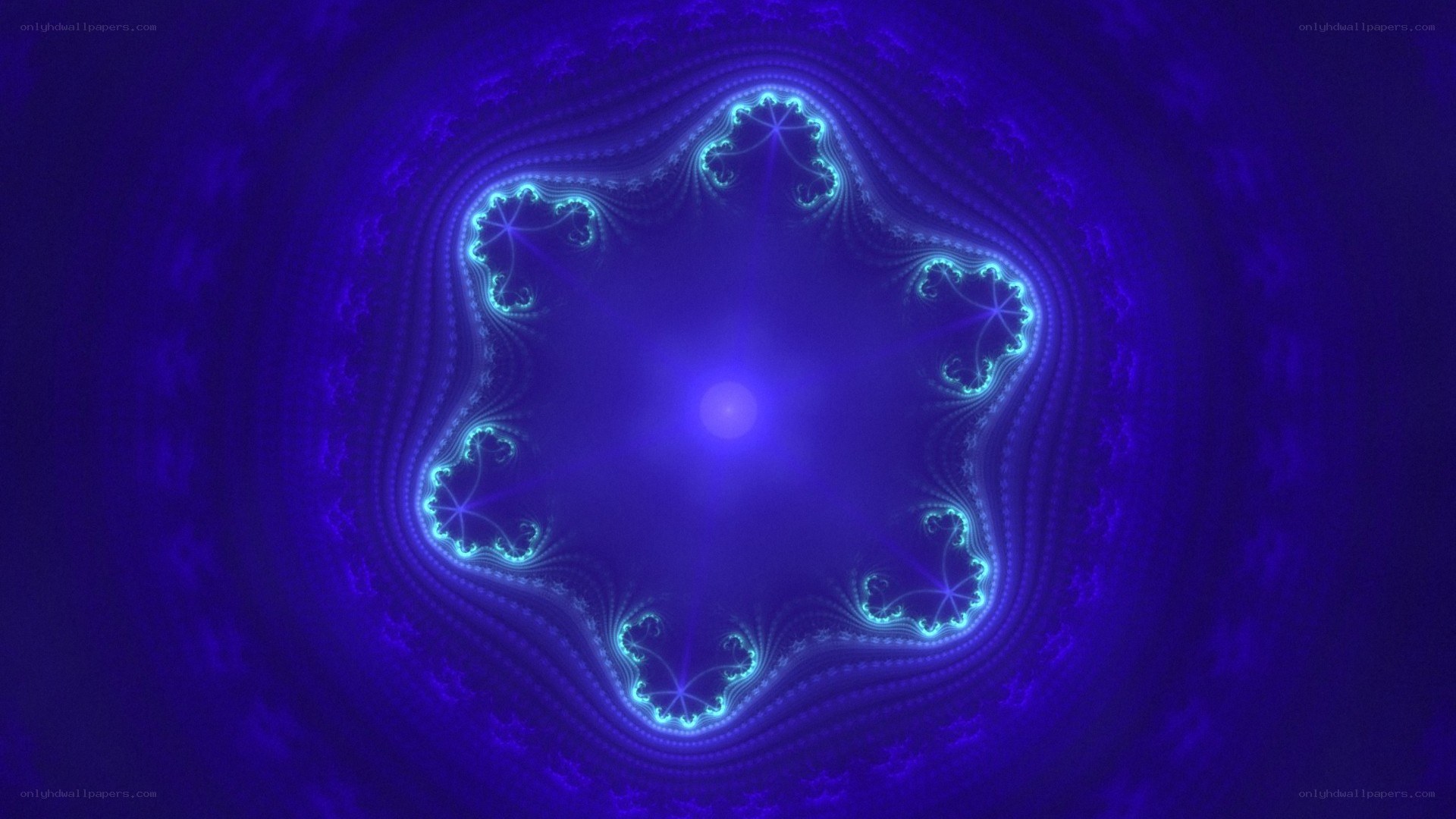 blue fractal star pattern