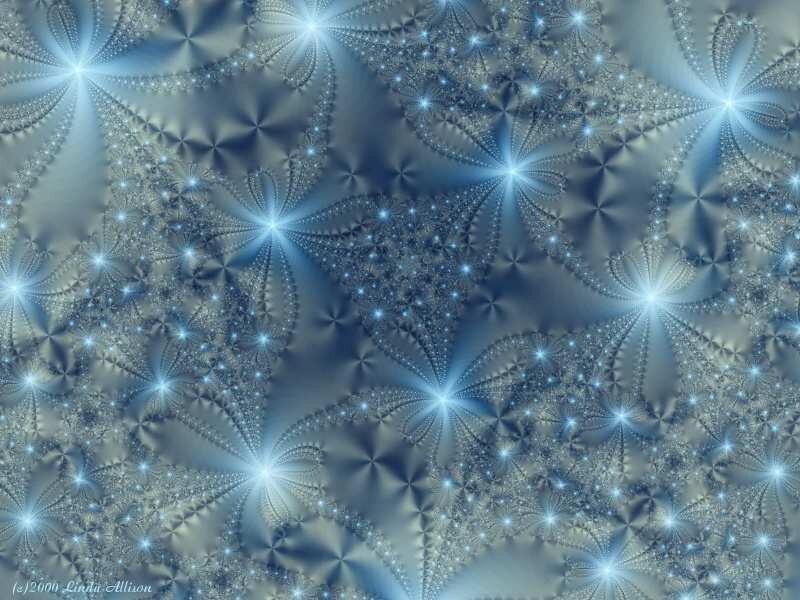 Blue Fractal Star Pattern — Calm