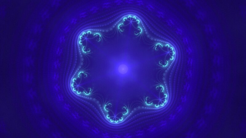 blue fractal star pattern