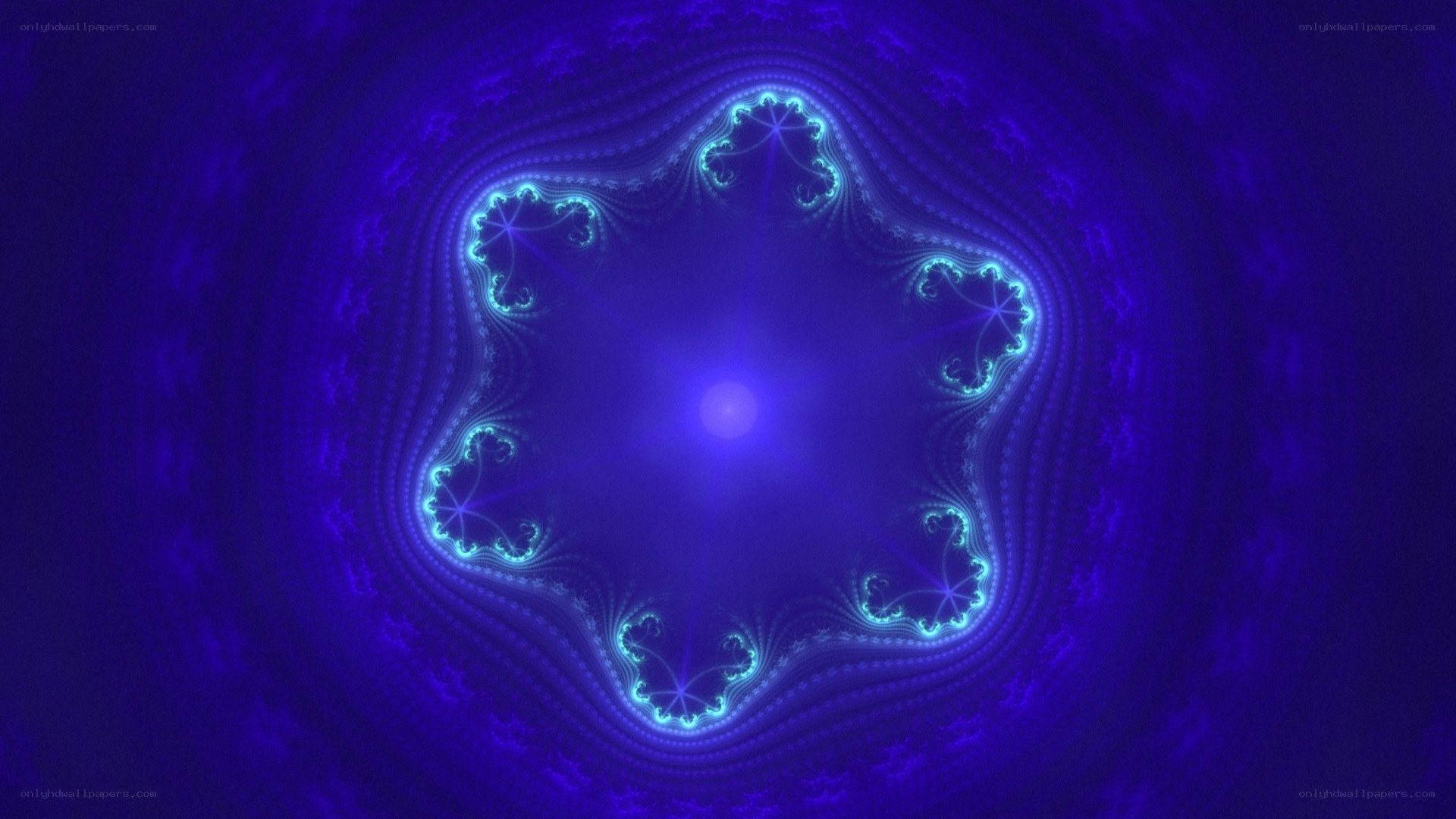 blue fractal star pattern