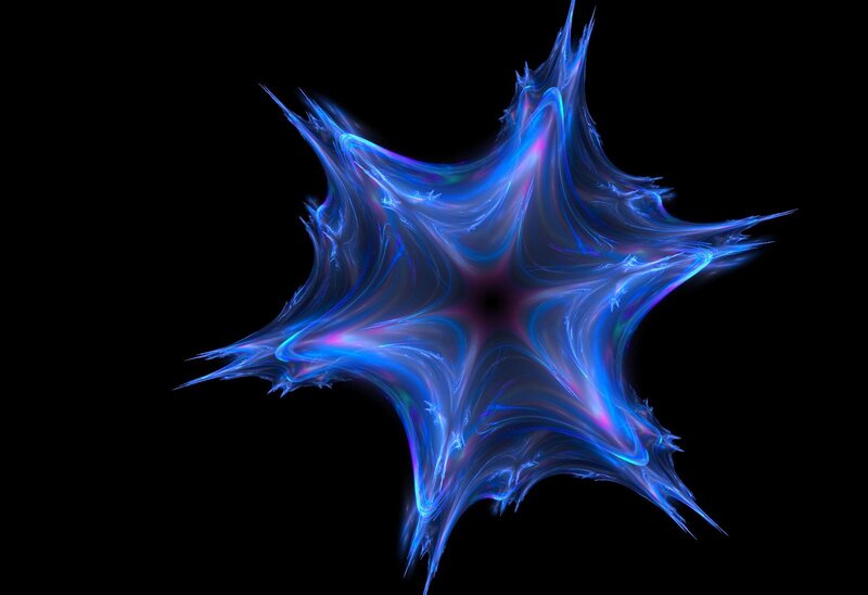 blue fractal star shape