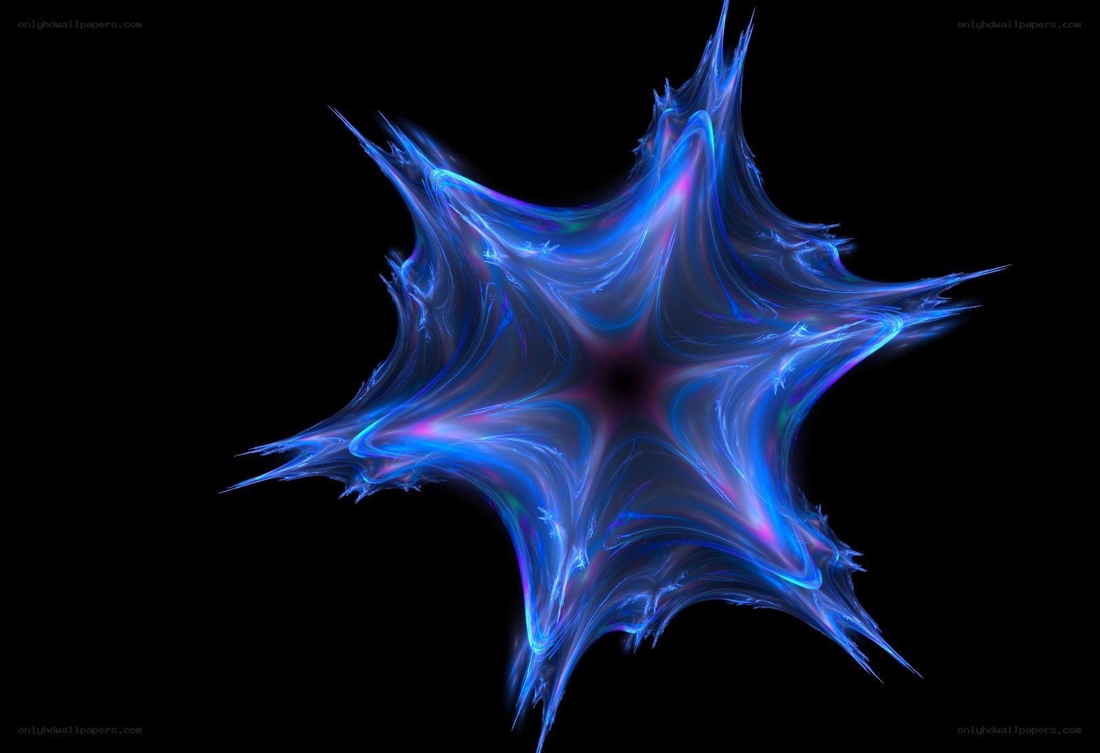 blue fractal star shape
