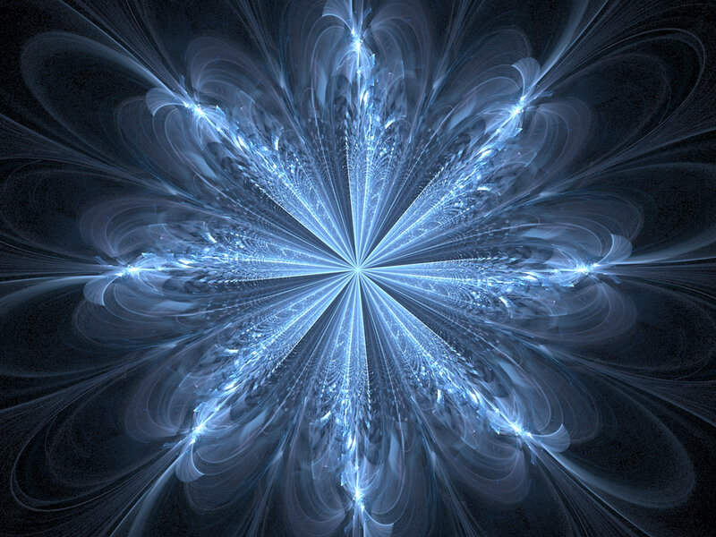 Blue Fractal Starburst — Ethereal