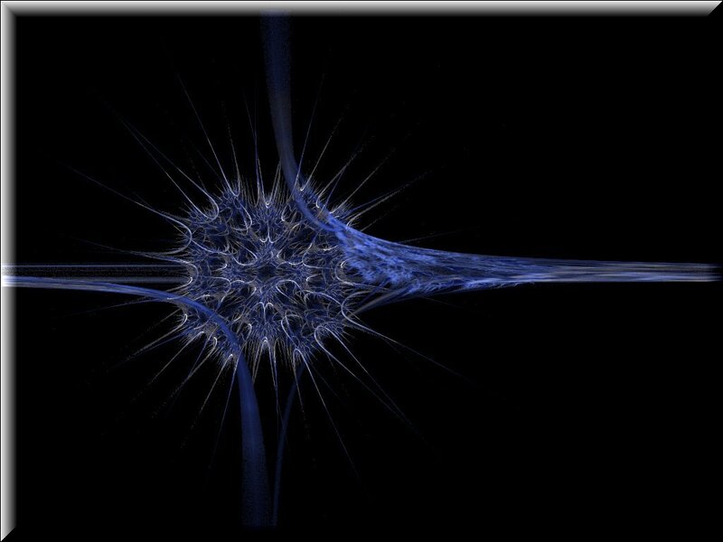 blue fractal starburst