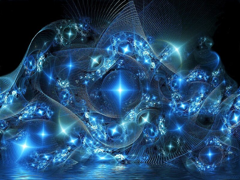blue fractal starfield