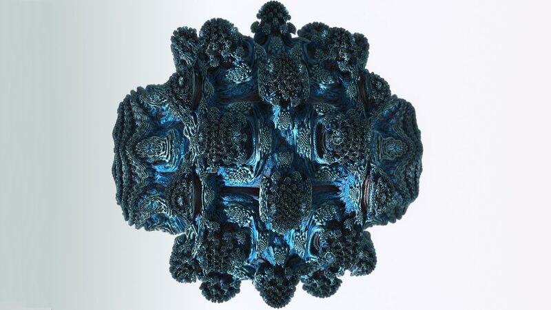 Blue Fractal Structure — Abstract