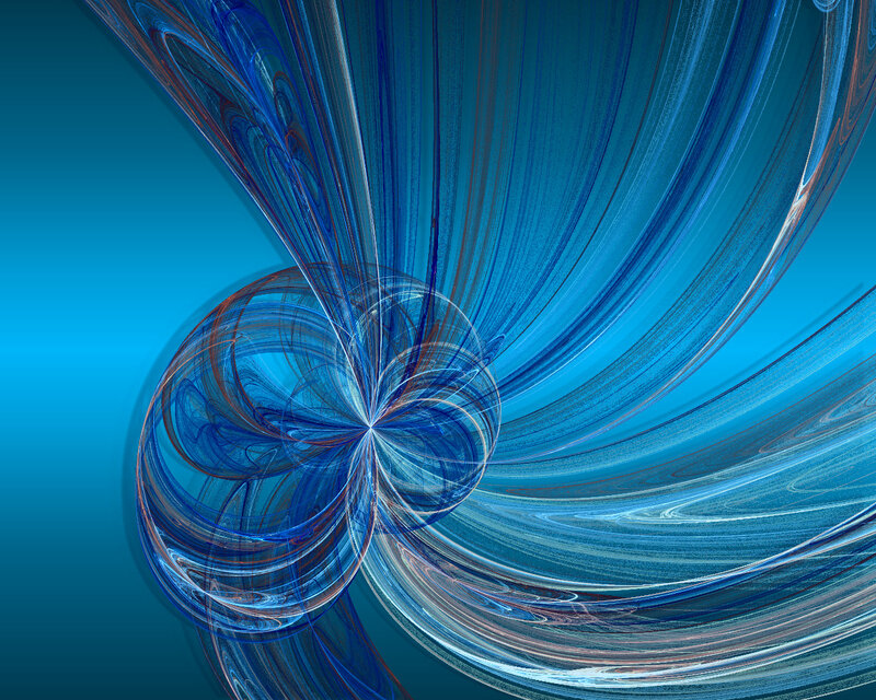 Blue Fractal Swirl — Dynamic