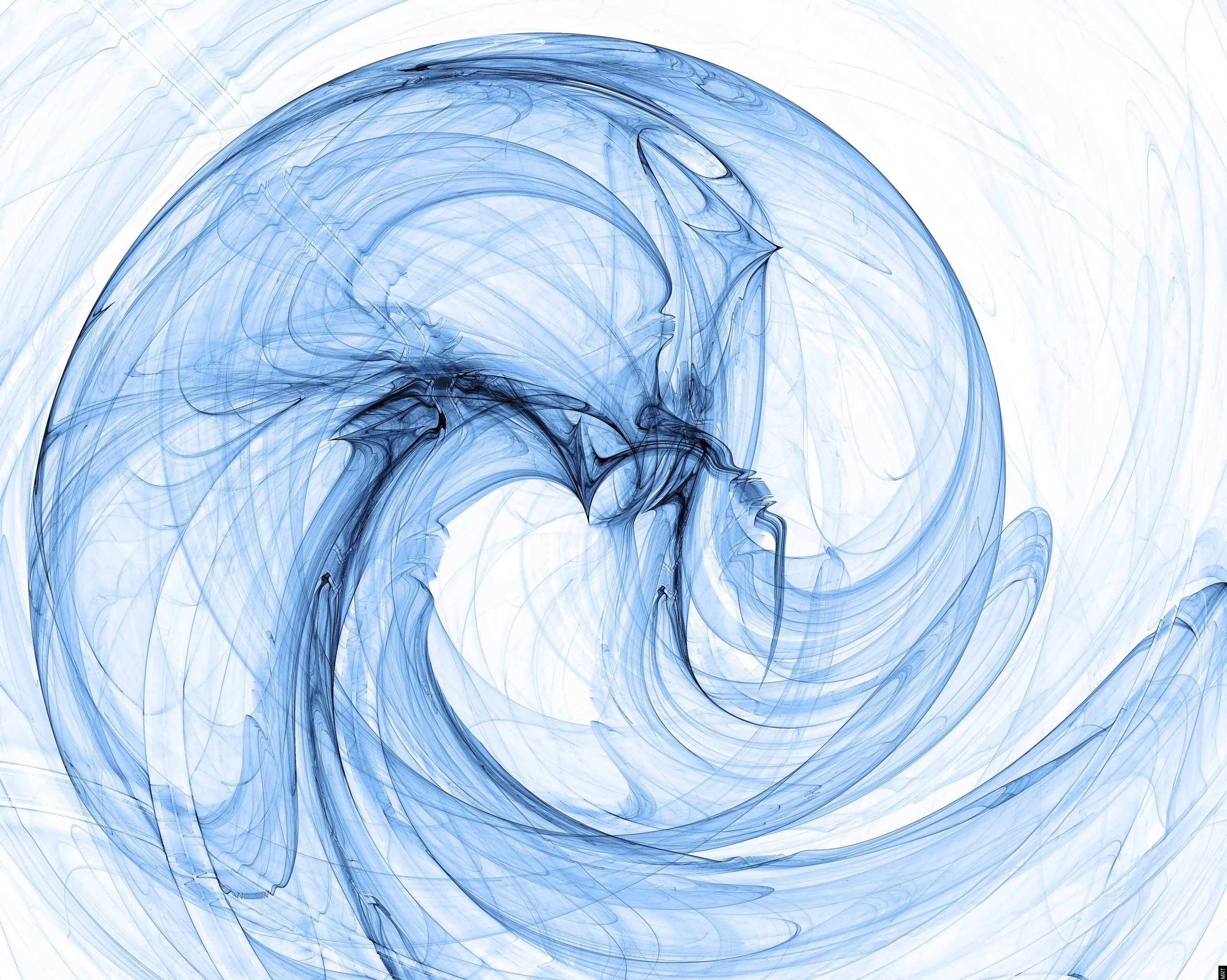 blue fractal swirl pattern