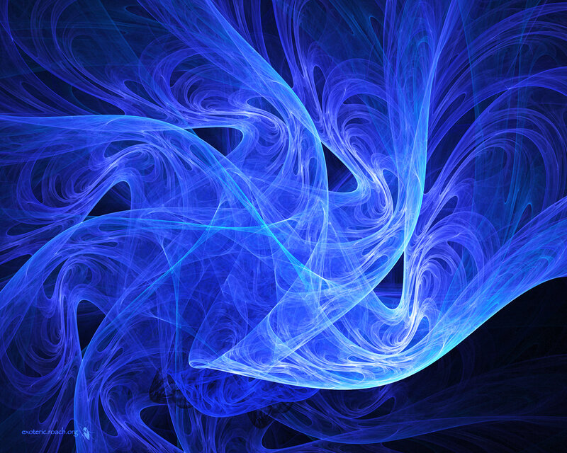 Blue fractal swirls