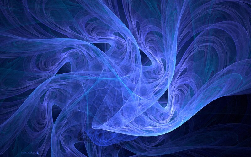 Blue fractal swirls