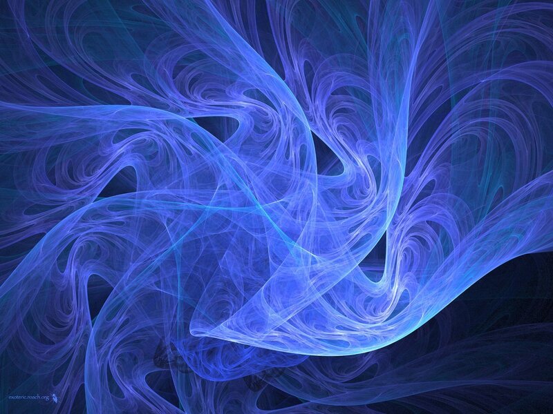 Blue fractal swirls