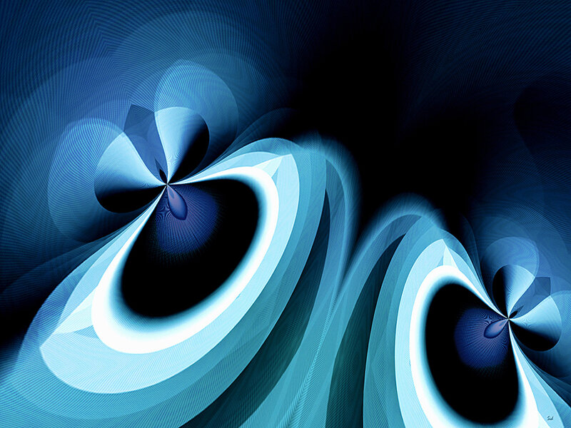 Blue fractal swirls