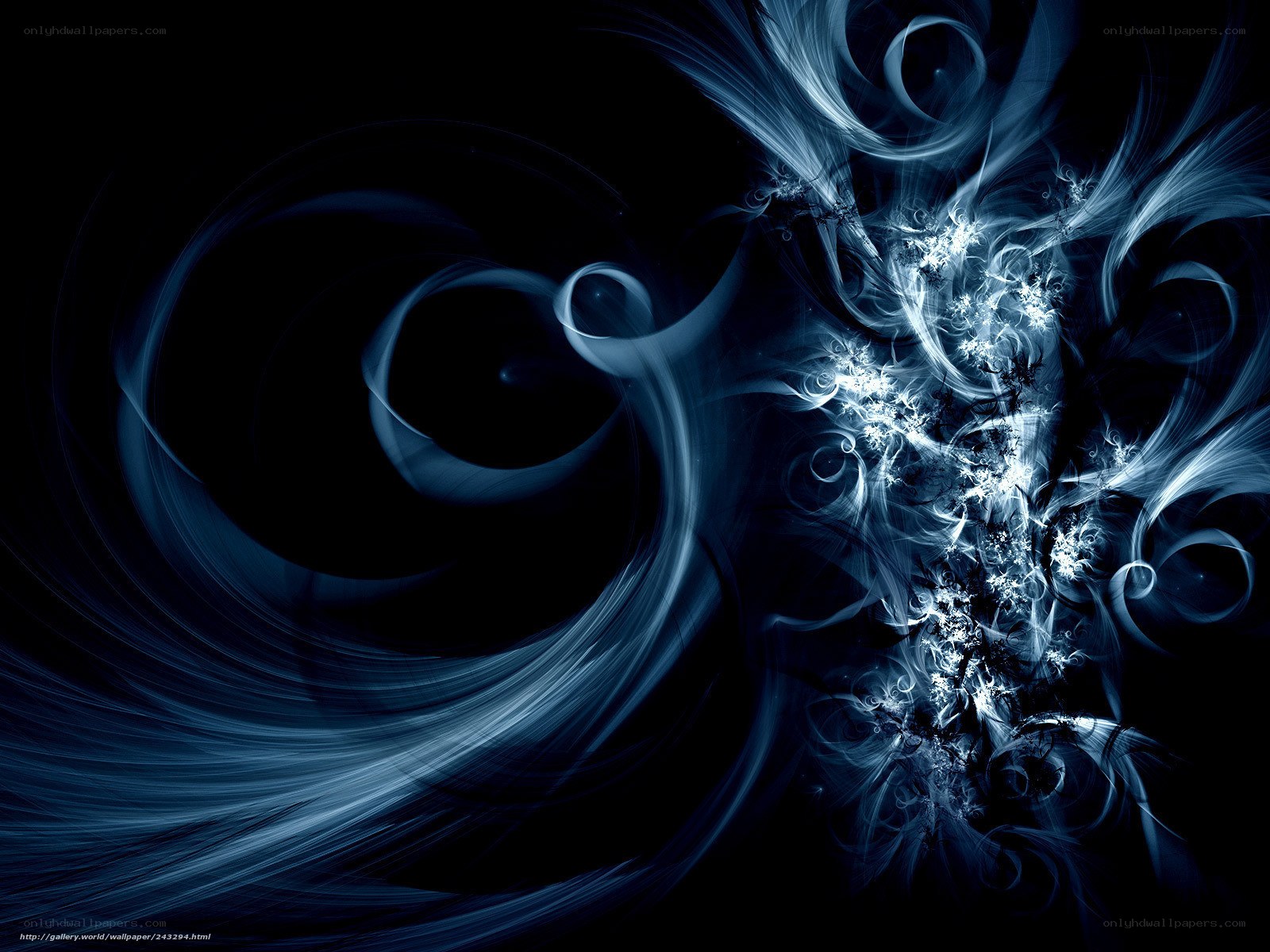 blue fractal swirls
