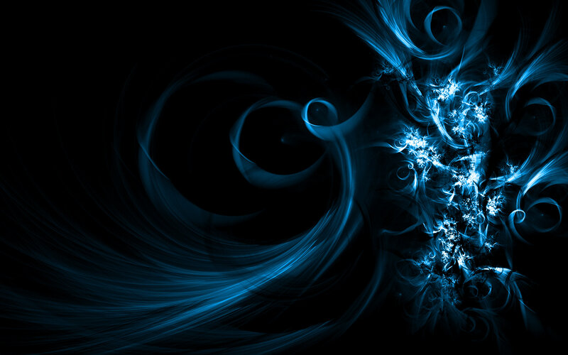Blue fractal swirls