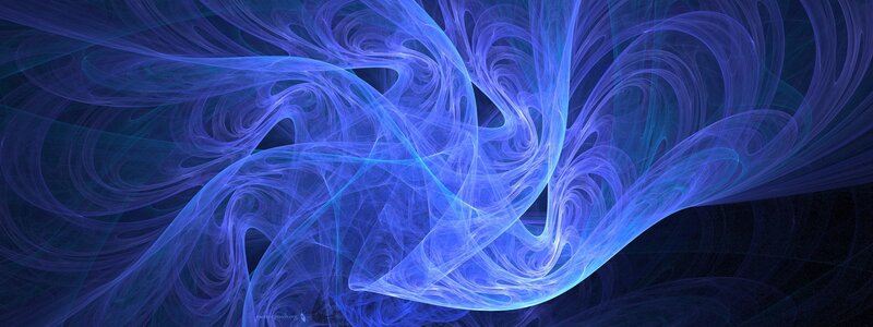 Blue fractal swirls