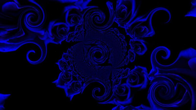 Blue Fractal Swirls — Mysterious