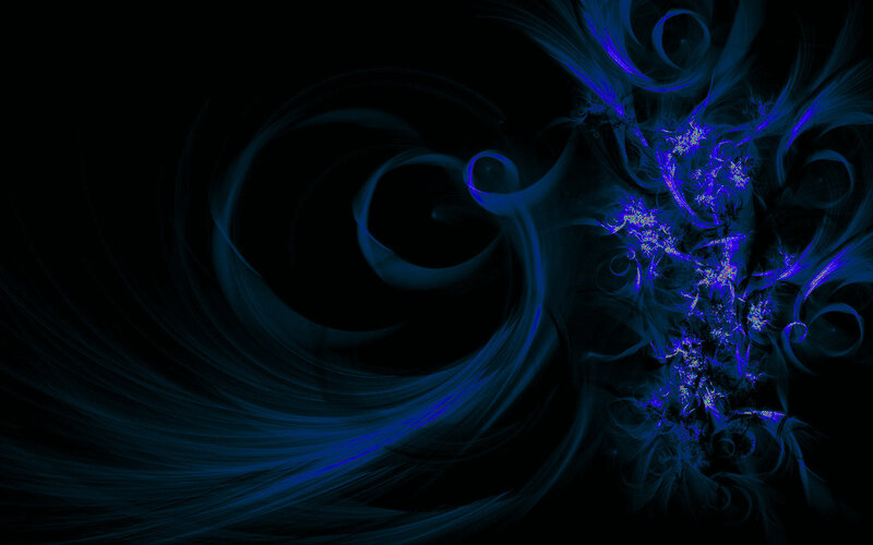 Blue Fractal Swirls — Mystical, Abstract