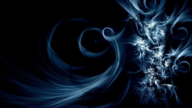 Blue Fractal Swirls — Mystical, Digital Art