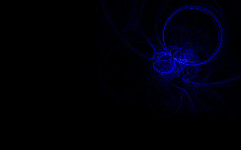 blue fractal swirls on black