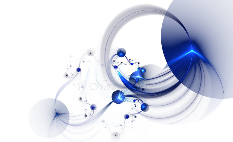 Blue Fractal Swirls — Serene, Abstract