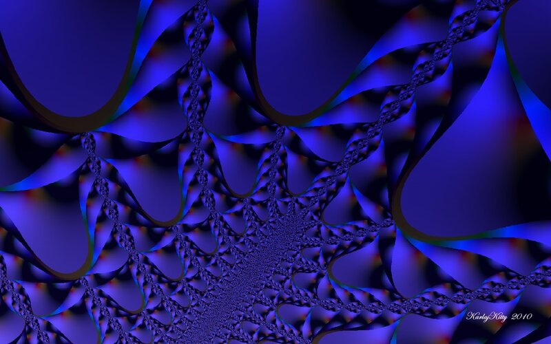 blue fractal tunnel
