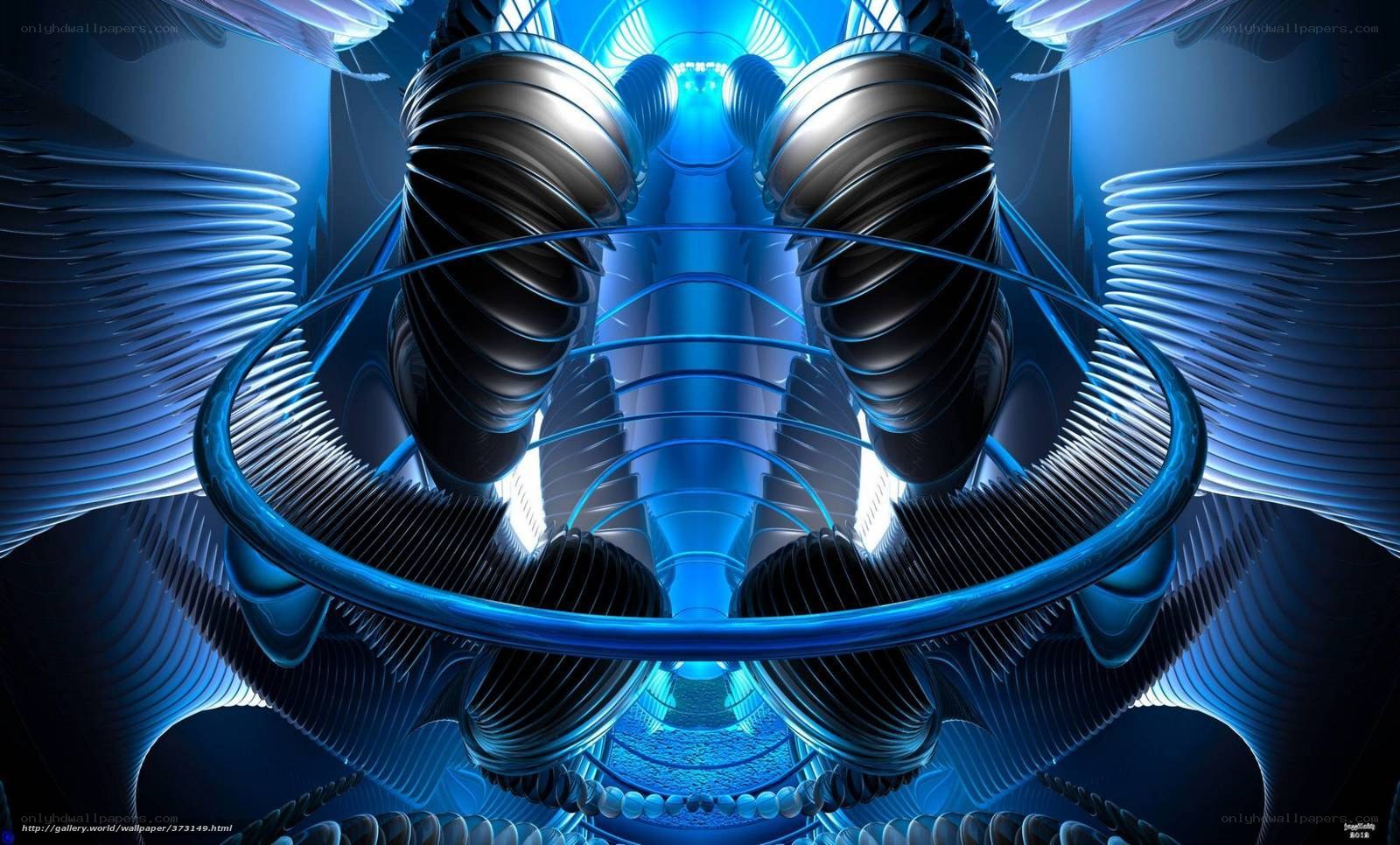 Blue fractal tunnel