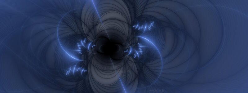 blue fractal tunnel