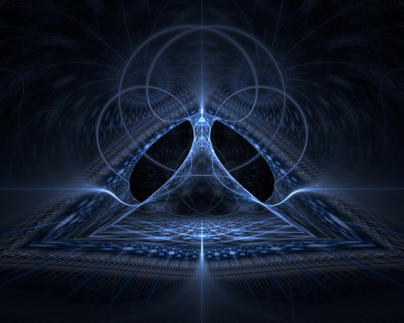 blue fractal tunnel