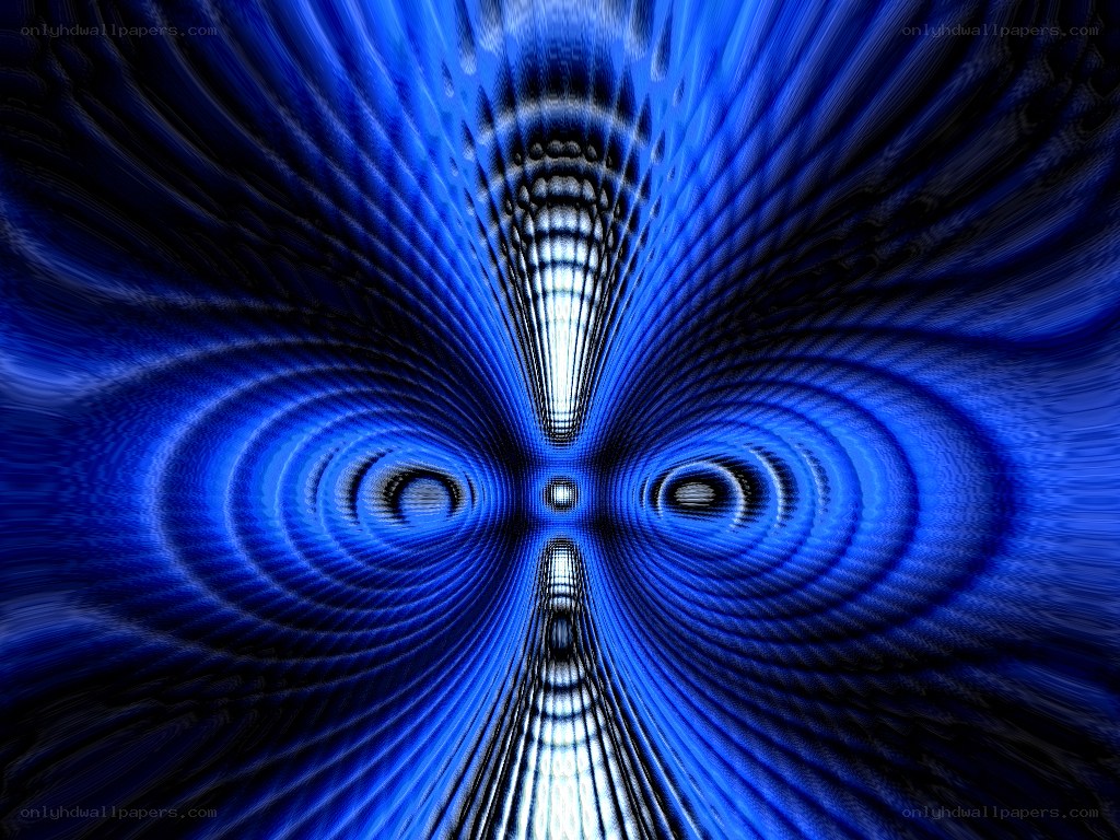 blue fractal tunnel