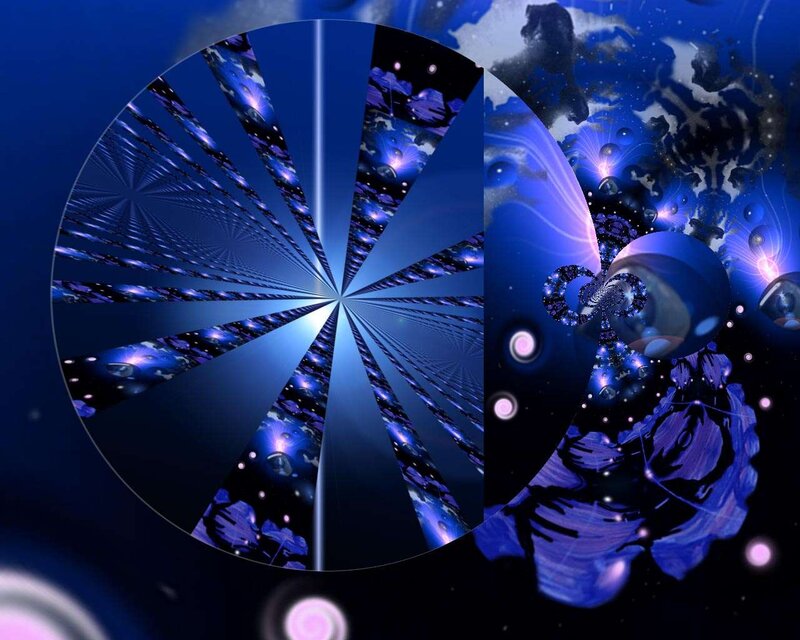 Blue Fractal Tunnel — Hypnotic