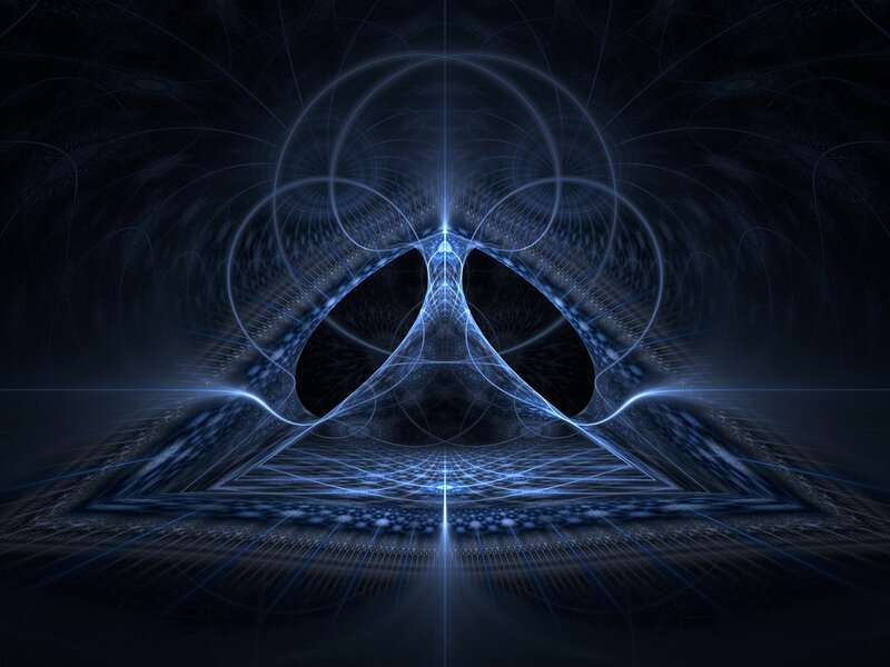 Blue Fractal Tunnel — Mystical