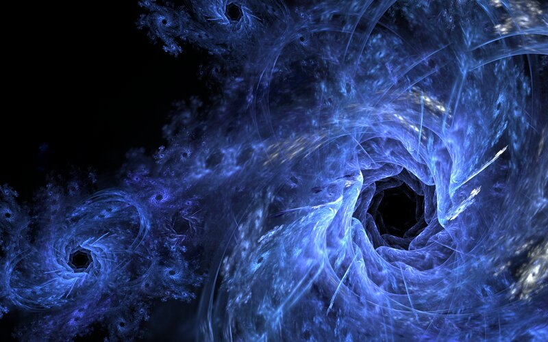 Blue Fractal Vortex — Mystical