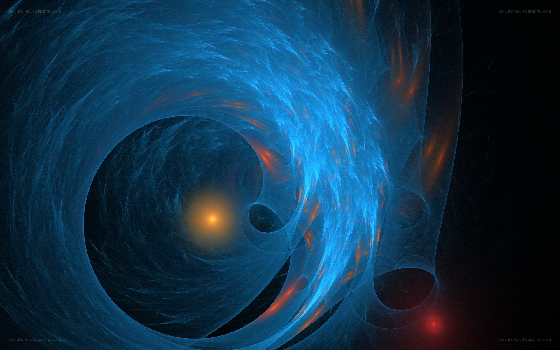 blue fractal vortex tunnel
