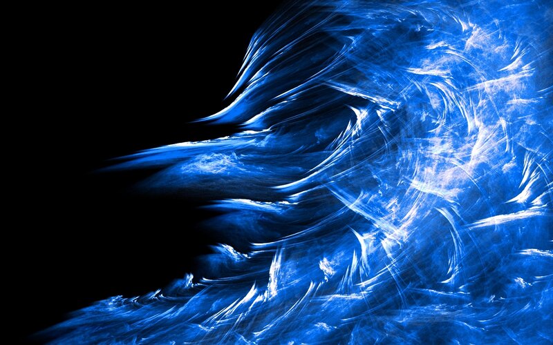 blue fractal wave animation