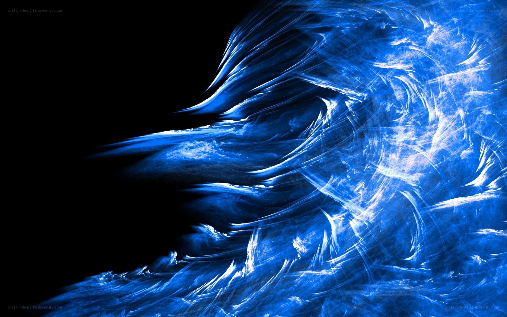 blue fractal wave animation