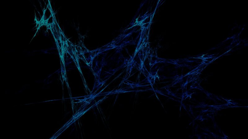 blue fractal web pattern