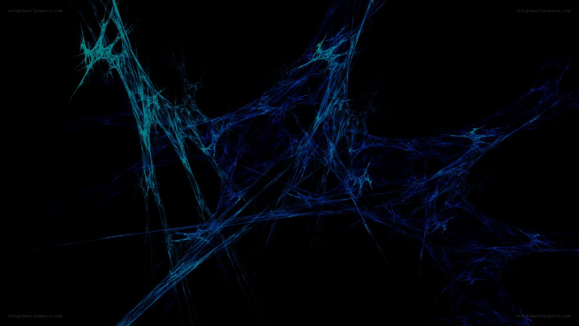 blue fractal web pattern