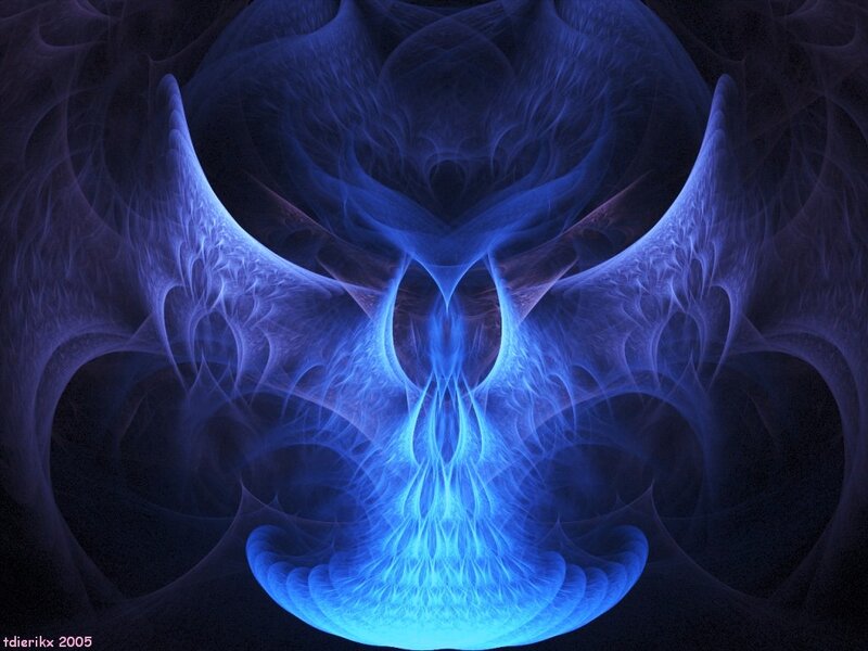 Blue Fractal Wings