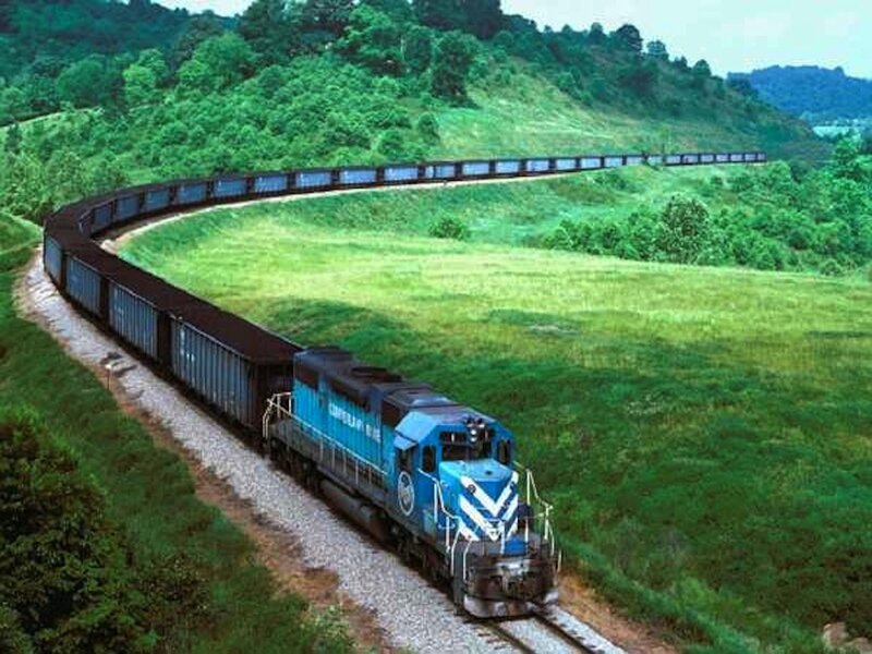 Blue Freight Train — Green