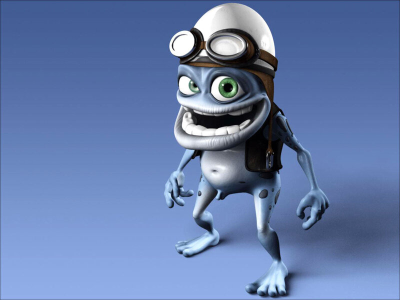 Blue Frog Character — Playful
