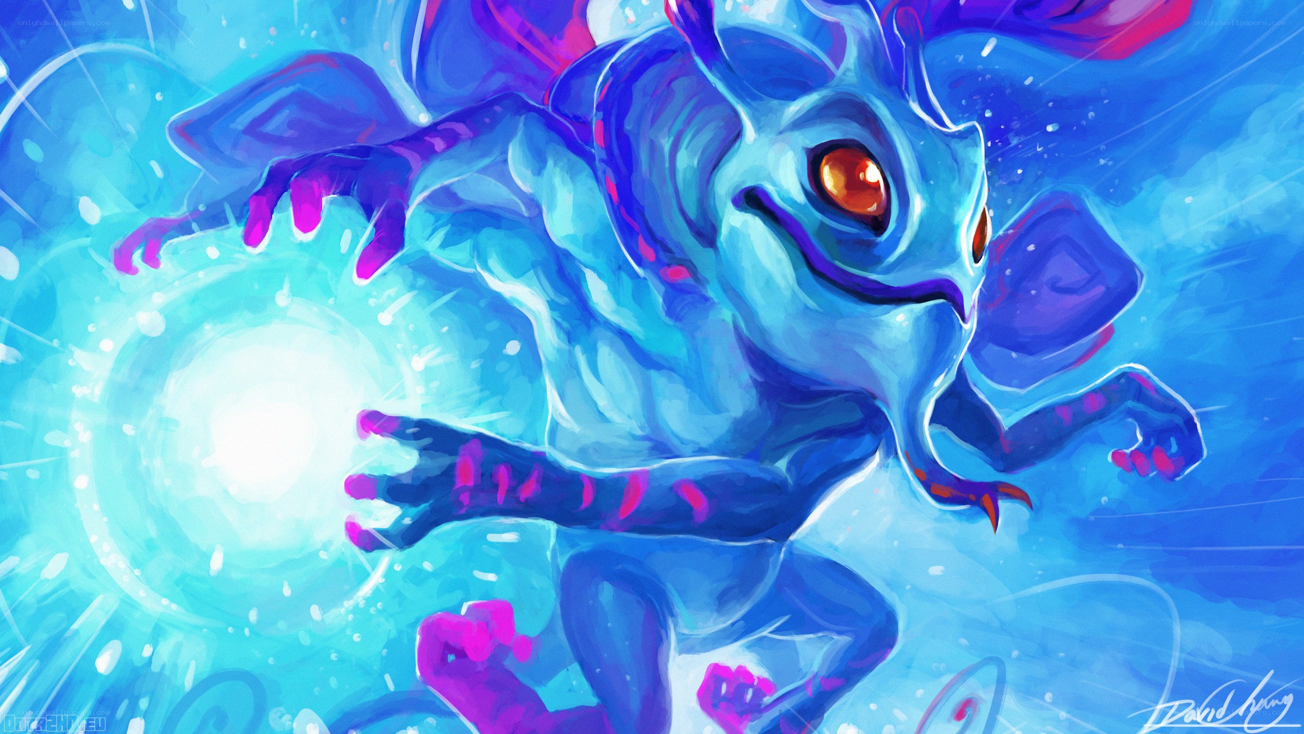 blue frog-like creature