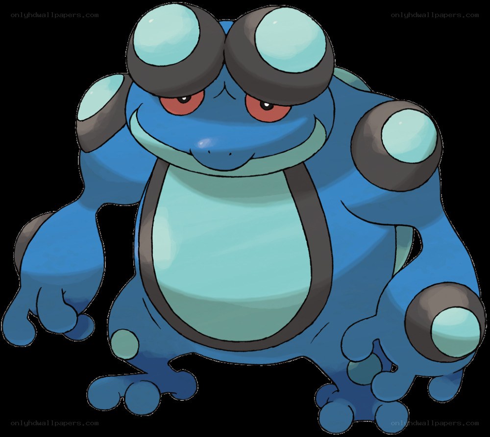 Blue frog-like Pokémon