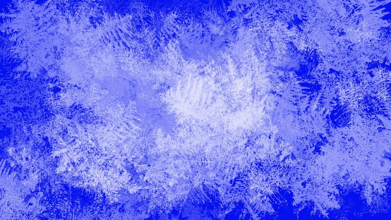 blue frost pattern on glass