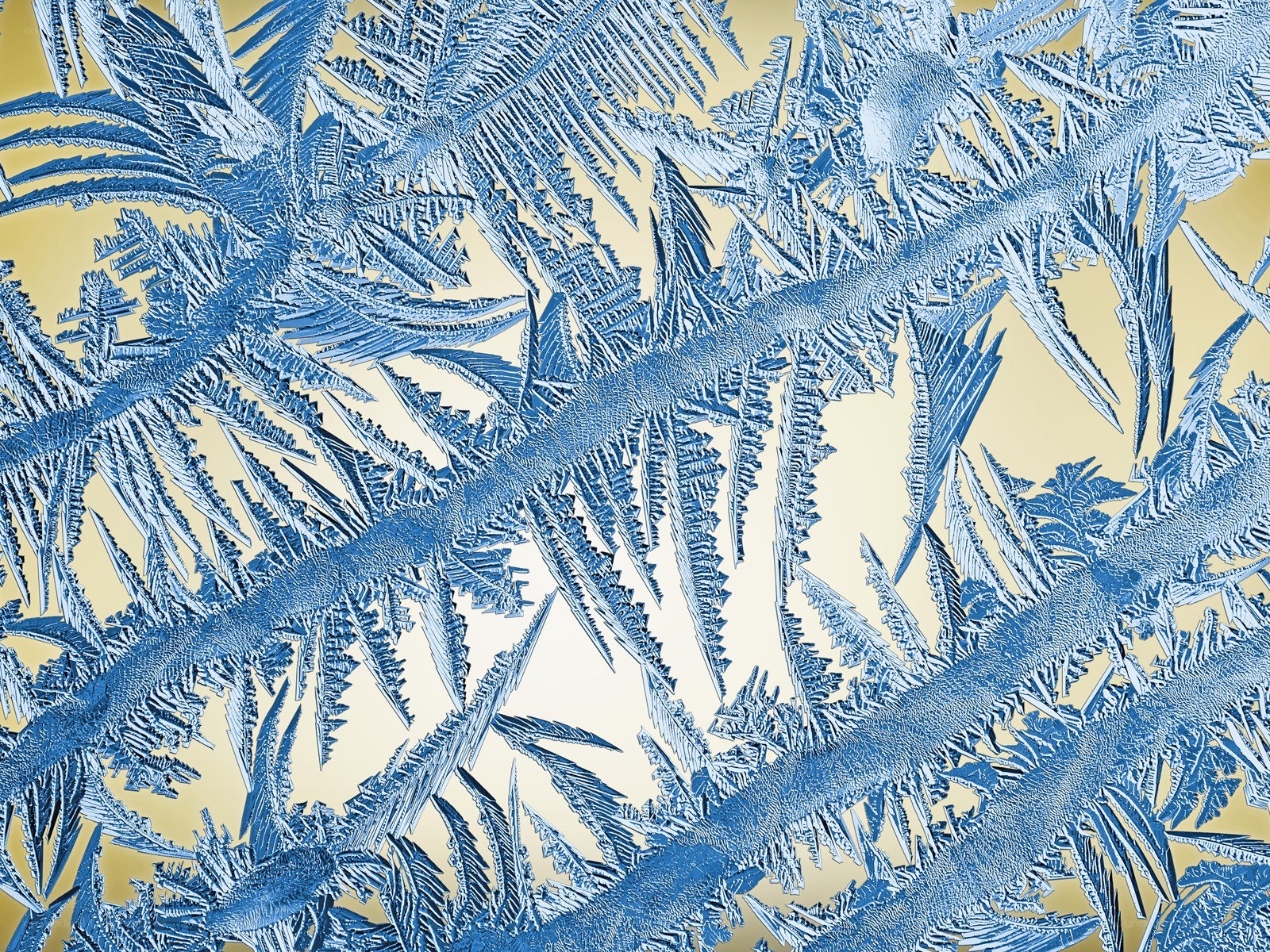 blue frost patterns on glass