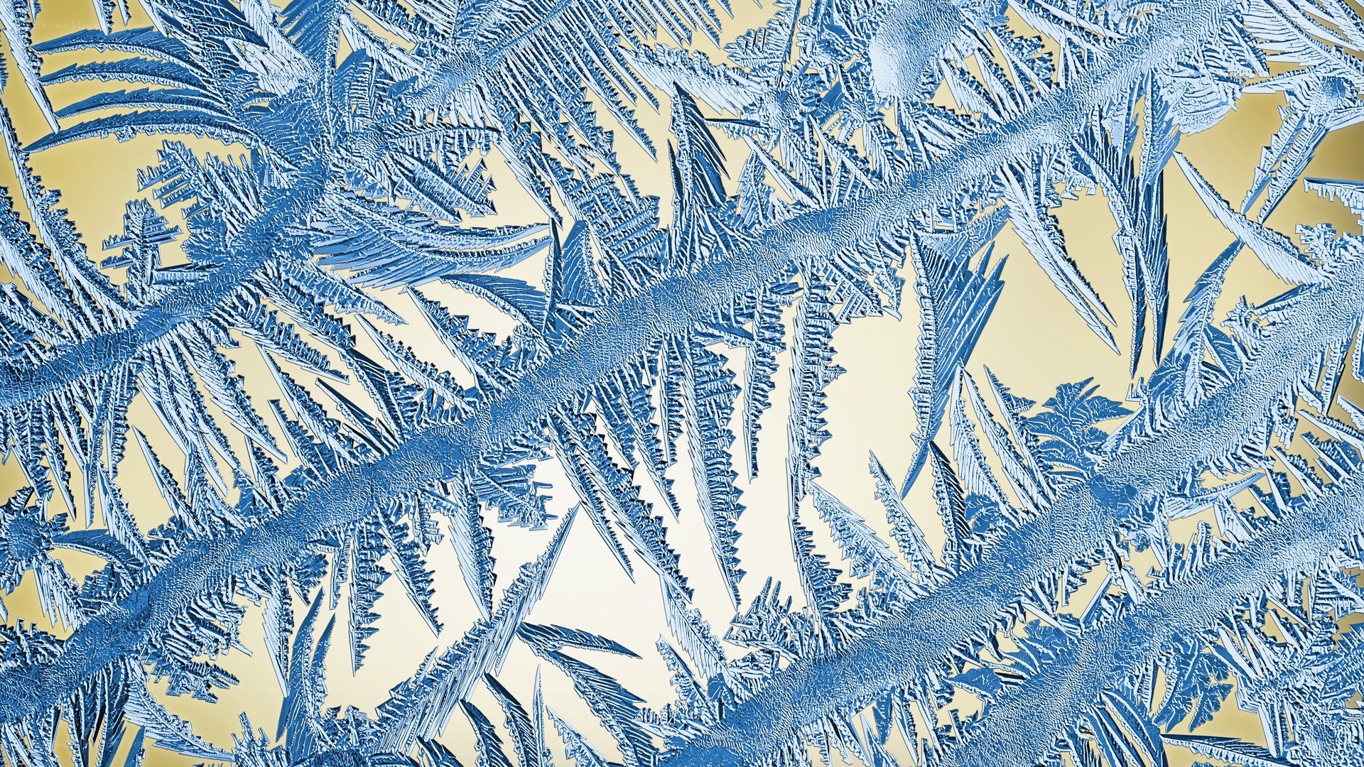 blue frost patterns on glass